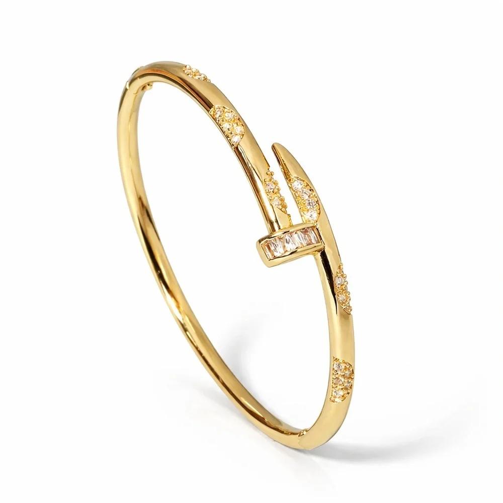 ⚜️ Luxury 18K Gold Plated Elegant Bangle Bracelet - Picture 1 of 6